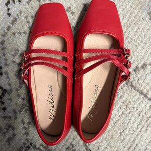 Red Ballet Flats